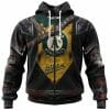 MLB Oakland Athletics Custom Name Number Warriors Jersey Zip Up Hoodie