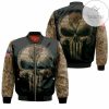 MLB Pittsburgh Pirates Skull Camo American Flag Bomber Jacket