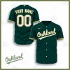 MLB Oakland Athletics Custom Name Number Green Alternate Baseball Jersey