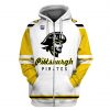 MLB Pittsburgh Pirates White Yellow Zip Up Hoodie