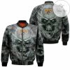 MLB Pittsburgh Pirates Skull Flame Grey Bomber Jacket