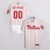 MLB Philadelphia Phillies Custom Name Number White Hawaiian Shirt