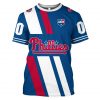 MLB Philadelphia Phillies Custom Name Number Blue T-Shirt
