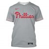 MLB Philadelphia Phillies Custom Name Number Gray T-Shirt