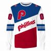 MLB Philadelphia Phillies Custom Name Number Blue Red Sweatshirt