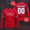 MLB Philadelphia Phillies Custom Name Number Red Sweater