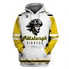 MLB Pittsburgh Pirates White Yellow Pullover Hoodie