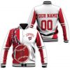 MLB Washington Nationals Custom Name Number Red White Baseball Jacket