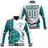 MLB Seattle Mariners Custom Name Number Blue White Baseball Jacket