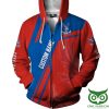 Crystal Palace FC Custom Name Red Blue Zip Up Hoodie