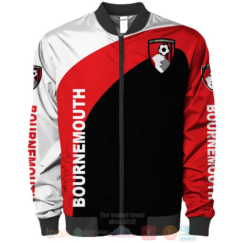 AFC Bournemouth White Red Bomber Jacket