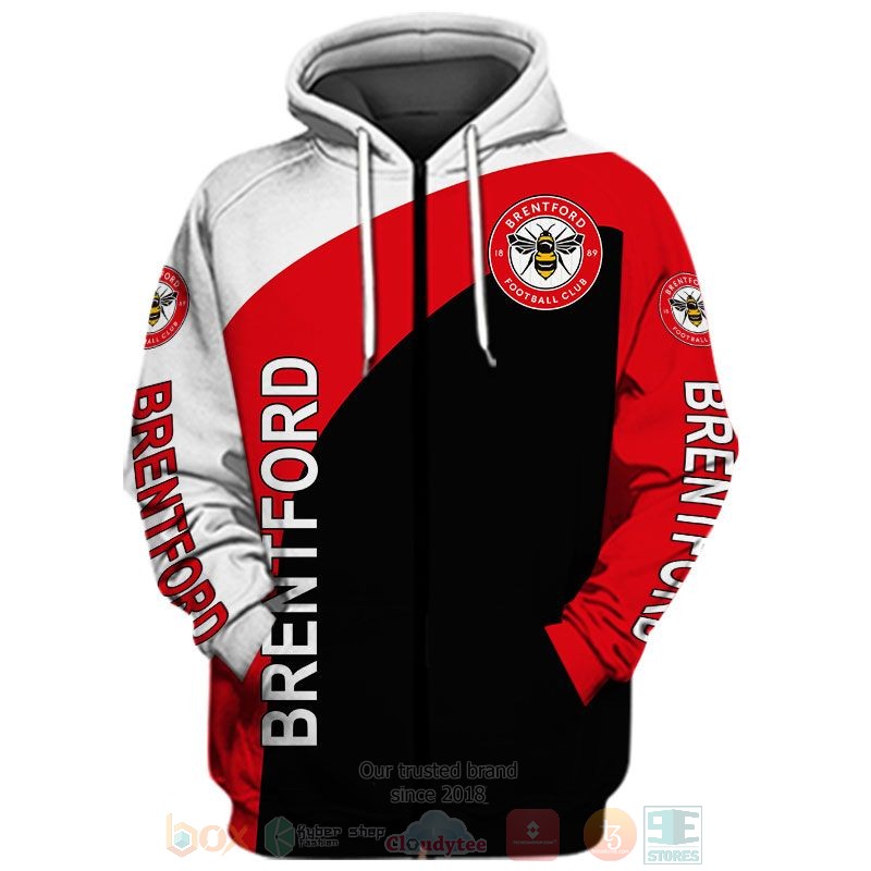 Brentford FC Special Style Zip Up Hoodie Brentford FC Special Style Zip Up Hoodie
