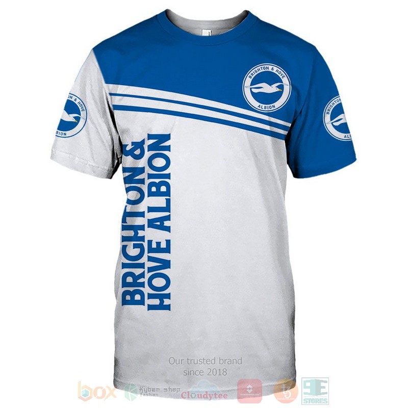 Brighton & Hove Albion FC White Blue T-Shirt V2 Brighton & Hove Albion FC White Blue T-Shirt V2