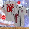 MLB Washington Nationals Custom Name Number Gray Baseball Jersey