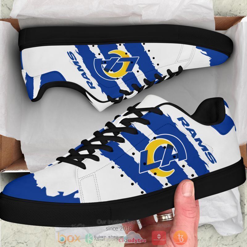 NFL Los Angeles Rams White Blue Stan Smith Shoes V3