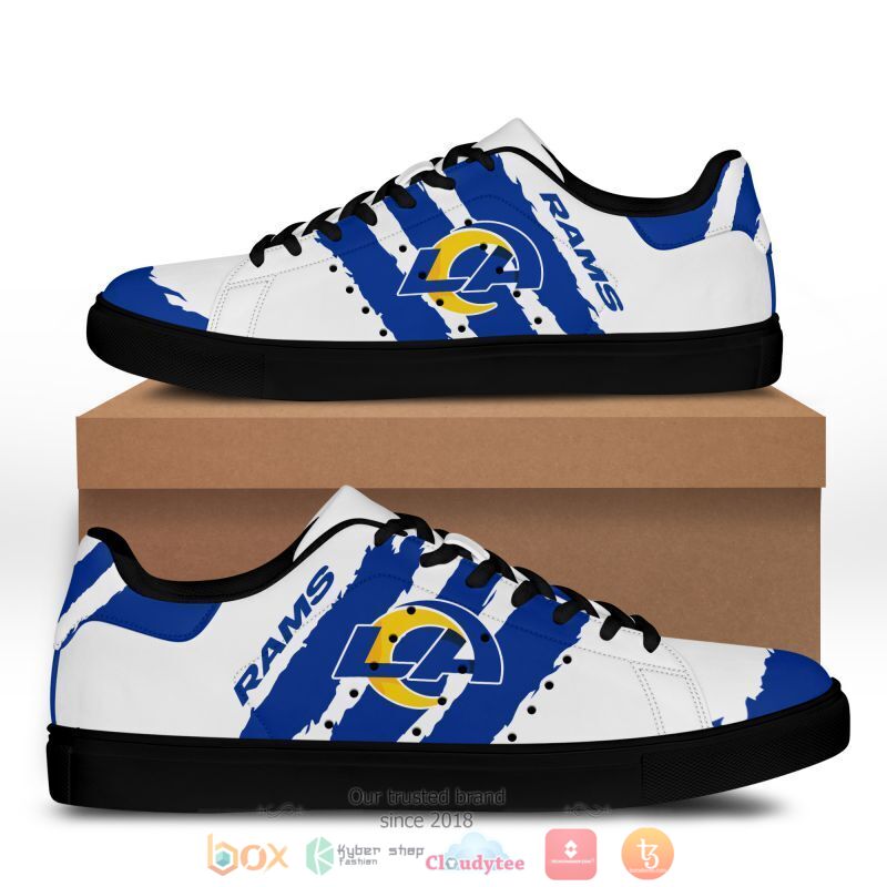 NFL Los Angeles Rams White Blue Stan Smith Shoes V3