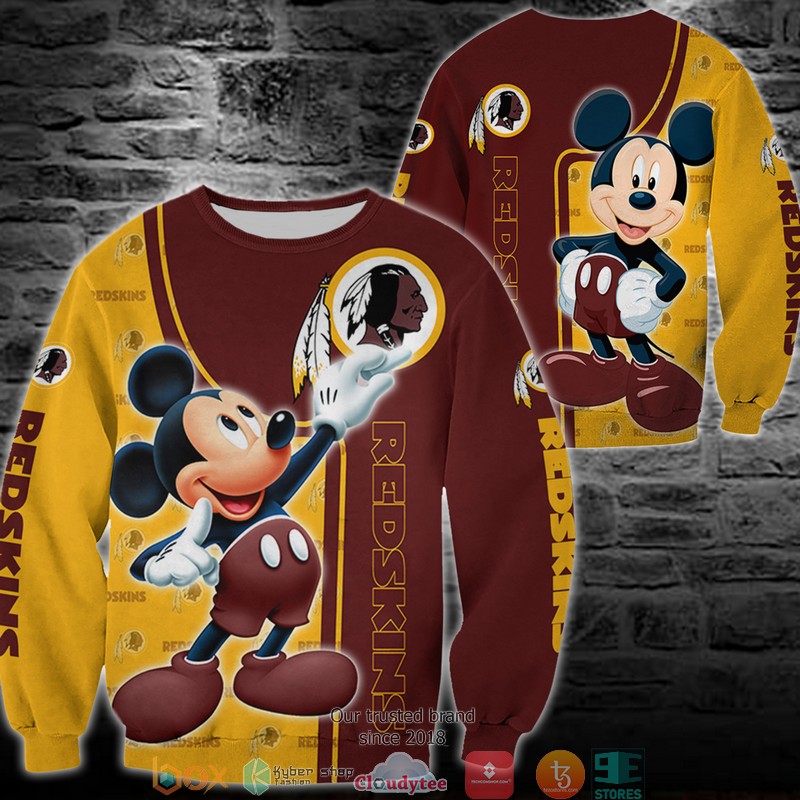 NFL Washington Redskins Mikey Mouse Edition Sweatshirt NFL Washington Redskins Mikey Mouse Edition Sweatshirt