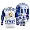 Real Madrid Custom Name Number Ugly Christmas Sweater