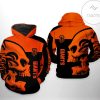 MLB San Francisco Giants Skull Orange Pullover Hoodie