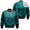 MLB Seattle Mariners Skull Flame Green Bomber Jacket