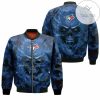 MLB Toronto Blue Jays Skull Flame Blue Bomber Jacket