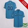 MLB Seattle Mariners Custom Name Number Blue with Sapphire Hawaiian Shirt