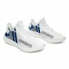NFL Dallas Cowboys White Blue Stripes Yeezy Boost Sneakers