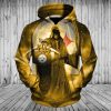 NFL Pittsburgh Steelers Death Skull Rugby Ball Pullover Hoodie