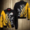 NFL Pittsburgh Steelers Golden Black Bomber Jacket