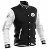 NFL Pittsburgh Steelers Black White Baseball Jacket