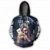 NFL Seattle Seahawks Skull Card Halloween Zip Up Hoodie