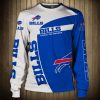 NFL Buffalo Bills White Blue Long Sleeve Sweatshirt