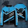 NFL Carolina Panthers Blue Black Keep Pounding Bomber Jacket