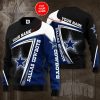 NFL Dallas Cowboys Custom Name Black Blue White Curve Sweatshirt