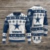 NFL Dallas Cowboys White Dark Blue Ugly Christmas Sweater