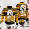 NFL Pittsburgh Steelers Spoopy Ugly Christmas Golden Black Sweater