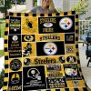 NFL Pittsburgh Steelers Golden Black Quilt Blanket