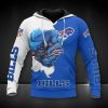NFL Buffalo Bills White Blue Mascot Pullover Hoodie