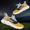 NFL Pittsburgh Steelers Golden Black Logo Sneakers Max Soul Shoes