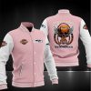 NFL Seattle Seahawks Pink Skull Harley Davidson Baseball Jacket