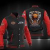 NFL Seattle Seahawks Black Red Skull Harley Davidson Baseball Jacket
