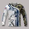 NFL Seattle Seahawks White Navy Camo Zip Up Hoodie