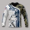 NFL Seattle Seahawks White Navy Camo Pullover Hoodie
