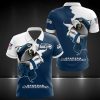 NFL Seattle Seahawks Navy White Mascot Polo Shirt