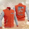 NFL Seattle Seahawks Orange Iron Maiden Baseball Jacket