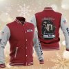 NFL Seattle Seahawks Red Grey Skull Baseball Jacket