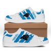 NFL Carolina Panthers White Blue Stan Smith Shoes
