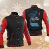 NFL Carolina Panthers Black Red Iron Maiden Baseball Jacket