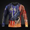 NFL Baltimore Ravens American Flag Zip Up Hoodie