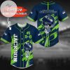 NFL Seattle Seahawks Custom Name Number Navy Helmet Baseball Jersey V2